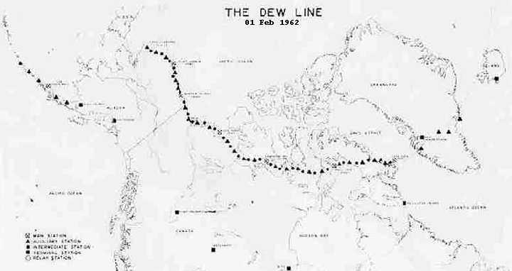 Map of DEWLine stations